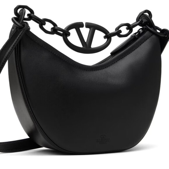 SOLD - NWT Valentino Black VLogo Moon Mini Bag - Picture 3 of 7